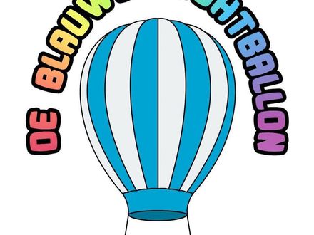 De blauwe luchtballon