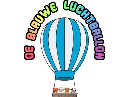 De blauwe luchtballon