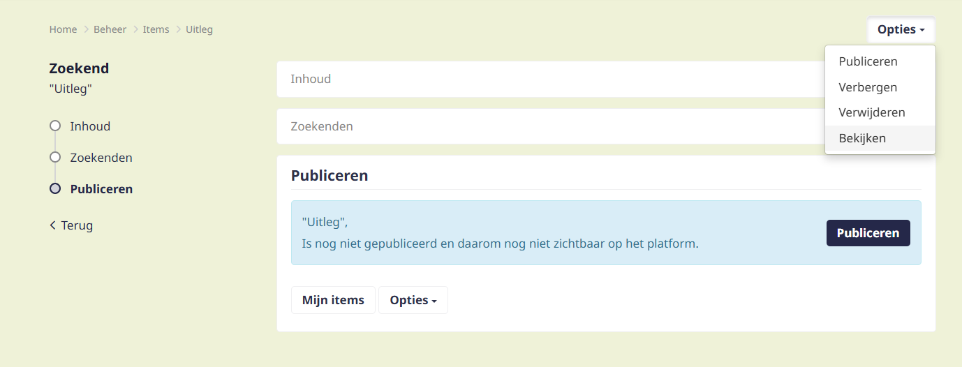 Item Bekijken